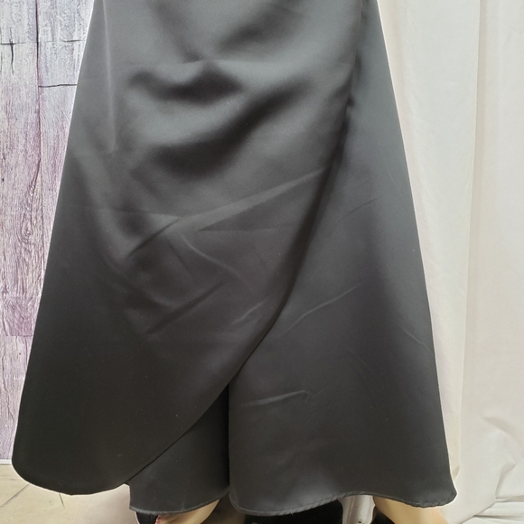 Black Satin • Embellished Bust • Strapless Gown - Picture 4 of 11